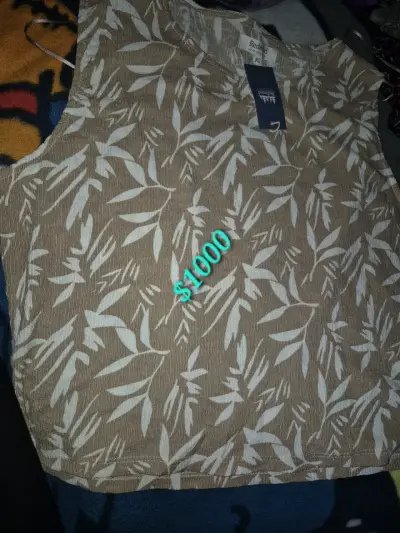 Camiseta sin mangas beige XL - miniatura 3