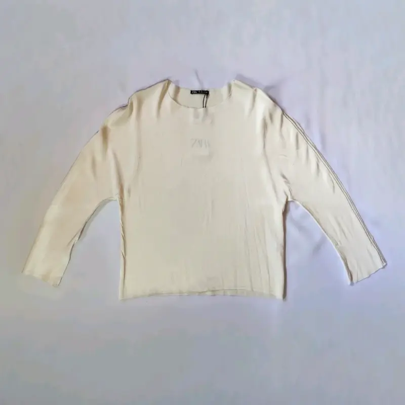Polera beige manga larga - 1