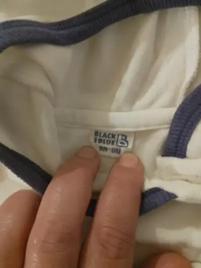 Conjunto blanco y azul bebé talla RN - miniatura 2