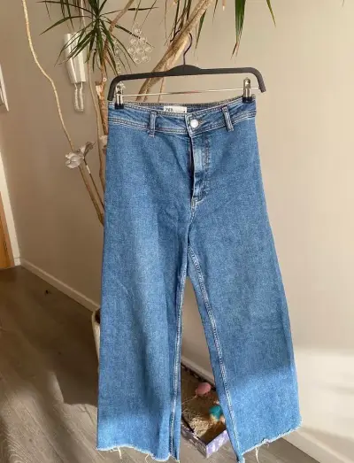 Jeans acampanados azul oscuro - miniatura 1