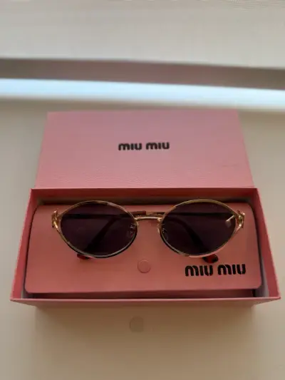 Gafas de sol Miu Miu doradas - miniatura 5
