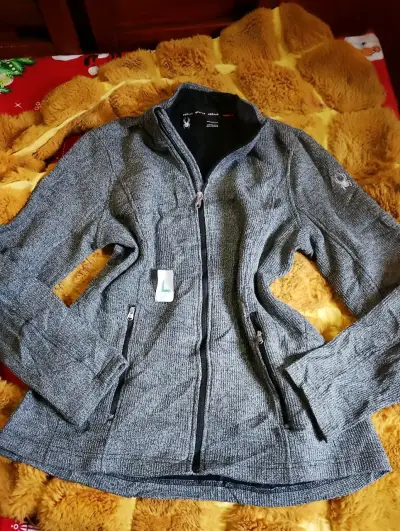 Chaqueta gris con cierre - miniatura 1