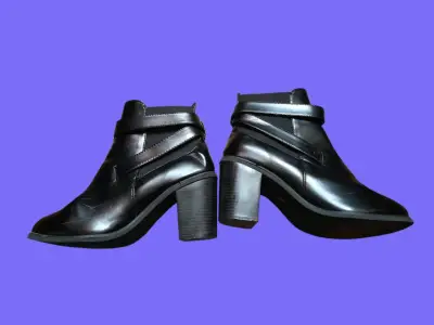 Botines de cuero negro - miniatura 3
