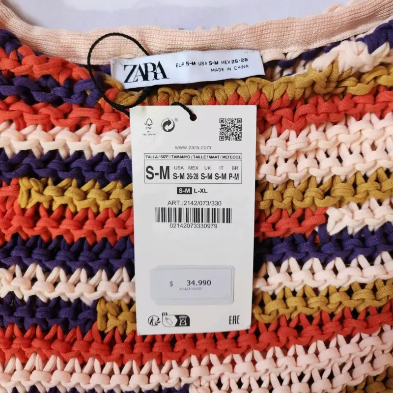 Chaleco tejido multicolor Zara(retorno) - 3