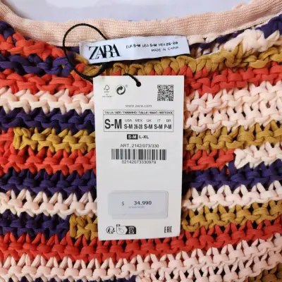 Chaleco tejido multicolor Zara(retorno) - miniatura 3