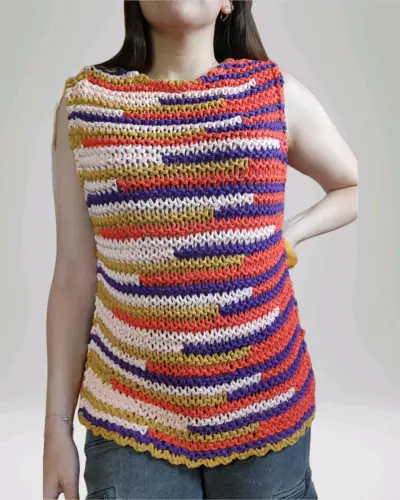 Chaleco tejido multicolor Zara(retorno) - miniatura 4