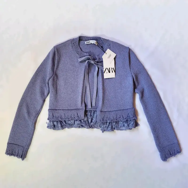 Cardigan morado con lazo Zara(retorno) - 1