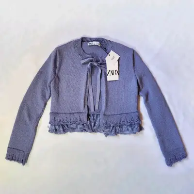 Cardigan morado con lazo Zara(retorno) - miniatura 1