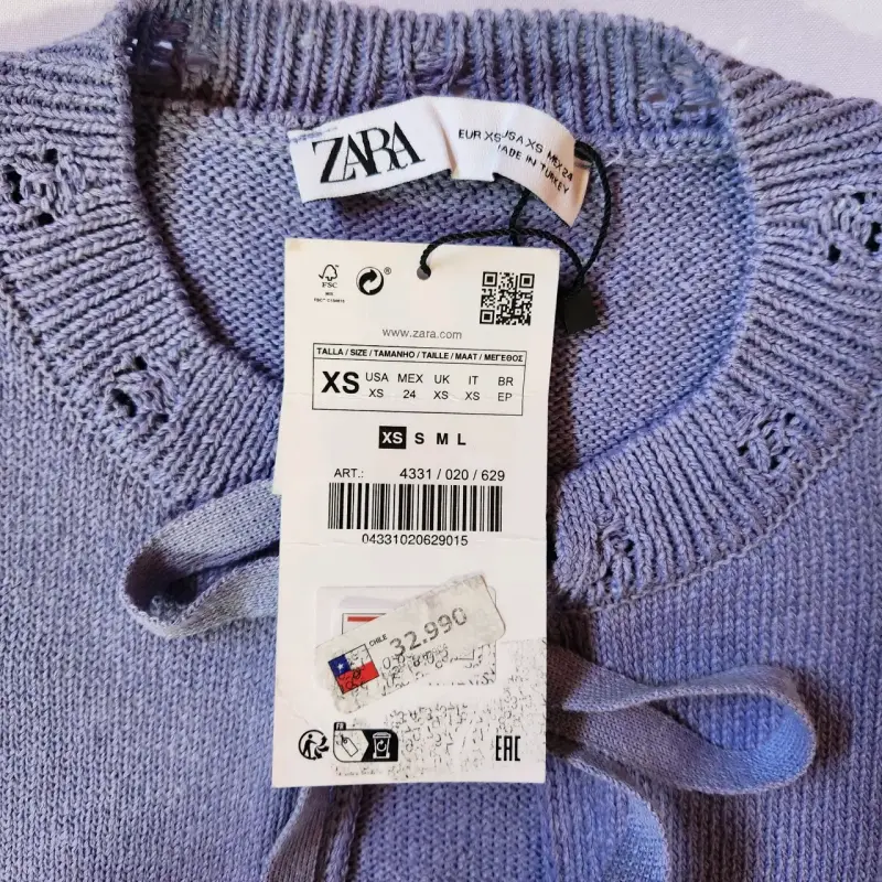 Cardigan morado con lazo Zara(retorno) - 2