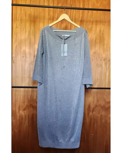 Vestido gris brillante nuevo Zara(retorno) - miniatura 1