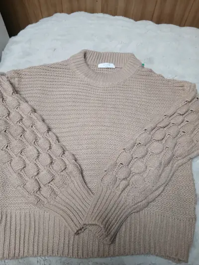 Suéter de lana beige - miniatura 4
