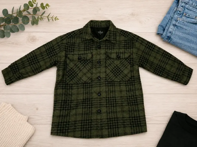 Chaqueta verde de cuadros