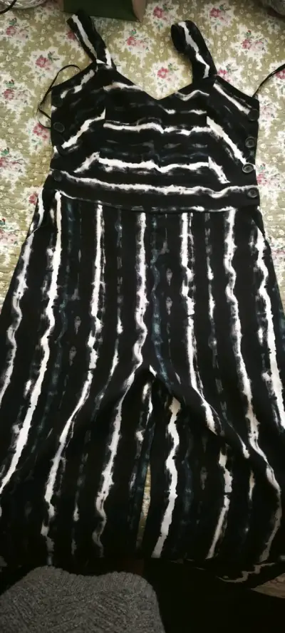 Enterito negro rayado mujer - miniatura 1