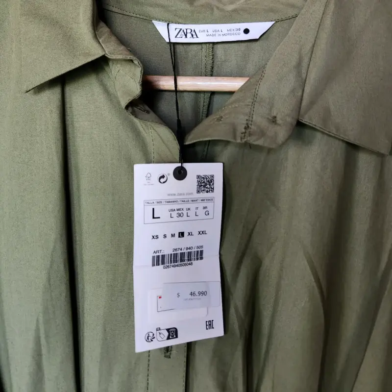 Vestido verde musgo Zara(retorno) - 3