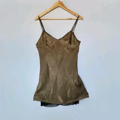 Vestido marrón de tirantes delgados Zara(retorno) - miniatura 1