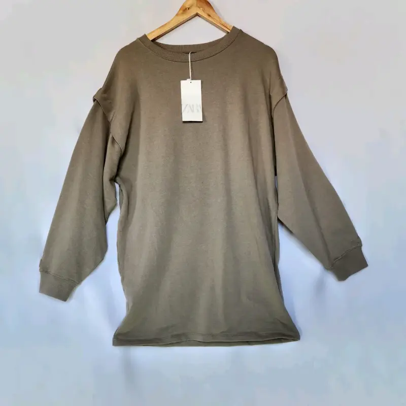 Polerón tipo vestido gris casual Zara(retorno) - 2