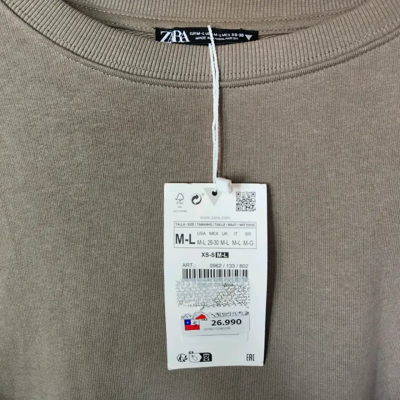 Polerón tipo vestido gris casual Zara(retorno) - 3