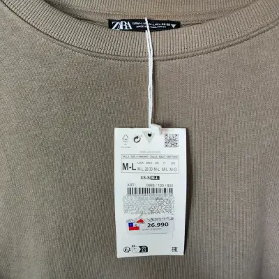 Polerón tipo vestido gris casual Zara(retorno) - miniatura 3