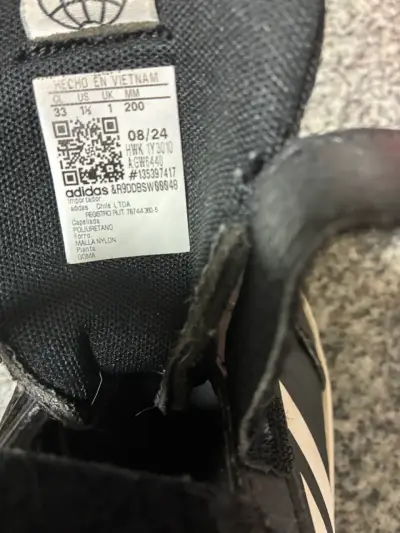 Zapatillas niño  negras con velcro Adidas - miniatura 3