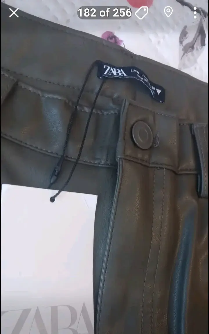 Pantalones de cuero verde Zara Talla M(40-42) - 3