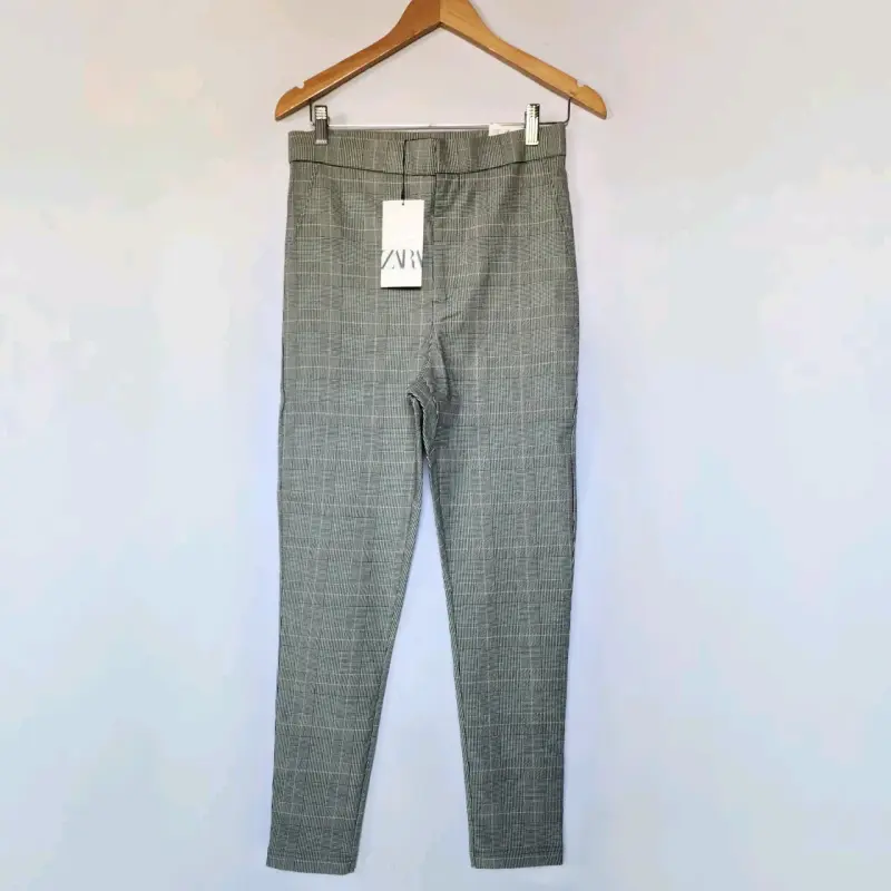 Pantalones gris a cuadros Zara(retorno) - 1