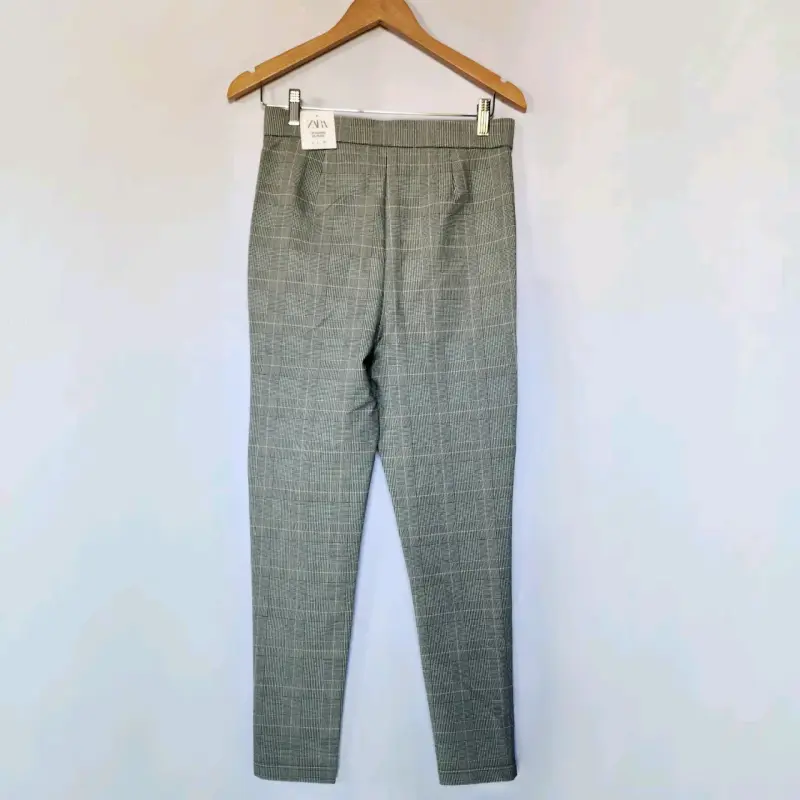 Pantalones gris a cuadros Zara(retorno) - 2