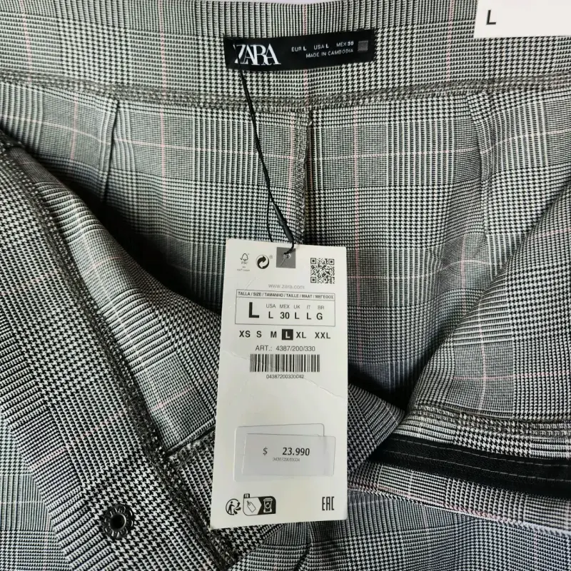 Pantalones gris a cuadros Zara(retorno) - 4