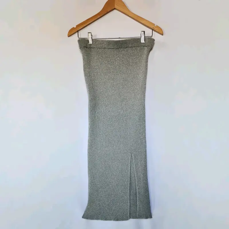 Falda gris larga elegante Zara(retorno) - 1
