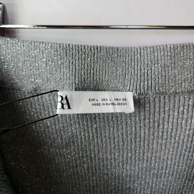 Falda gris larga elegante Zara(retorno) - miniatura 3