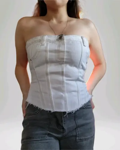 Top corsé blanco Zara(retorno) - miniatura 1
