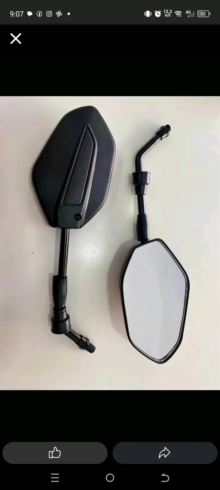 Espejos retrovisores para moto