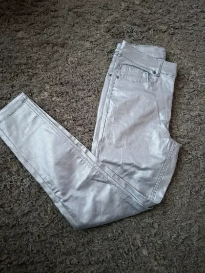 Pantalones plateados Alaniz skinny - miniatura 2