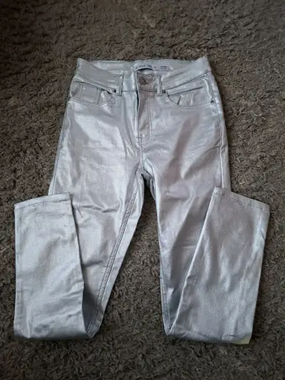 Pantalones plateados Alaniz skinny - miniatura 3