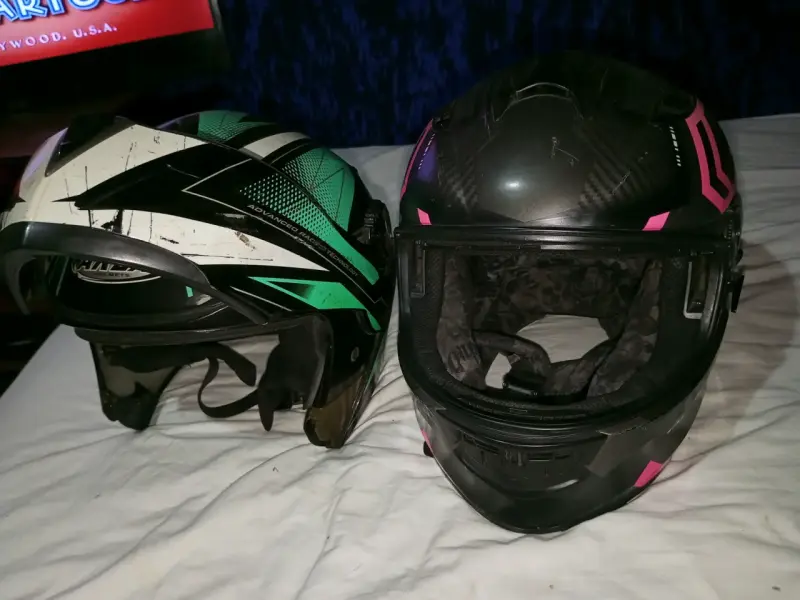 Casco moto bicolor seguridad - 2