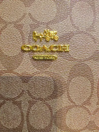 Bolso grande marrón Coach - miniatura 2