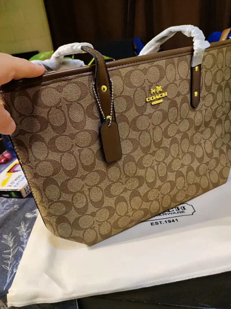 Bolso grande marrón Coach - 3