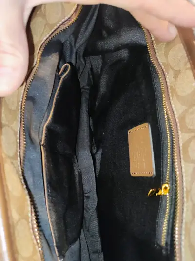 Bolso grande marrón Coach - miniatura 4
