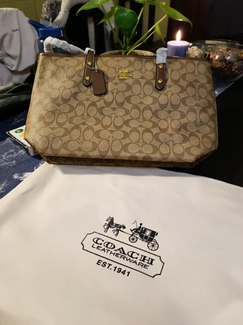 Bolso grande marrón Coach - 5