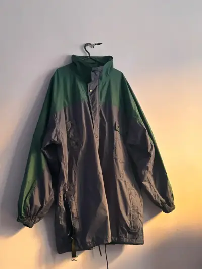 Chaqueta cortaviento bicolor impermeable vintage - miniatura 1