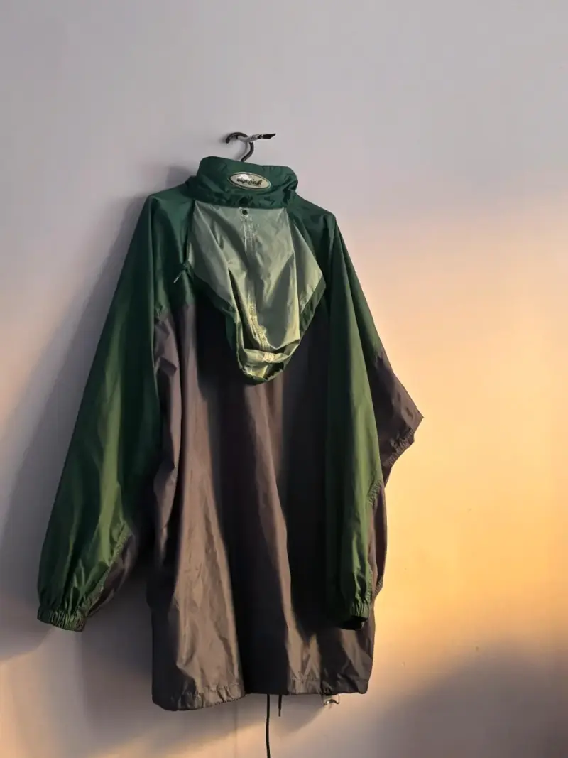 Chaqueta cortaviento bicolor impermeable vintage - 2