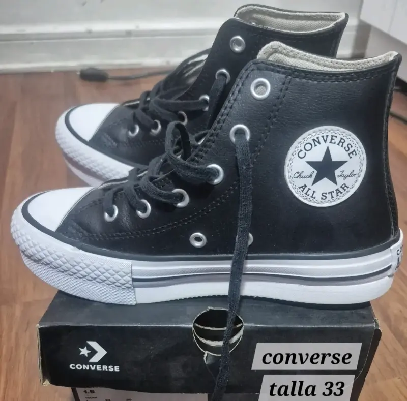 Zapatillas Converse negras talla 33 - 1
