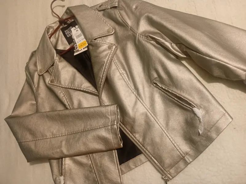 Chaqueta plateada metalizada Talla M Nueva - 1