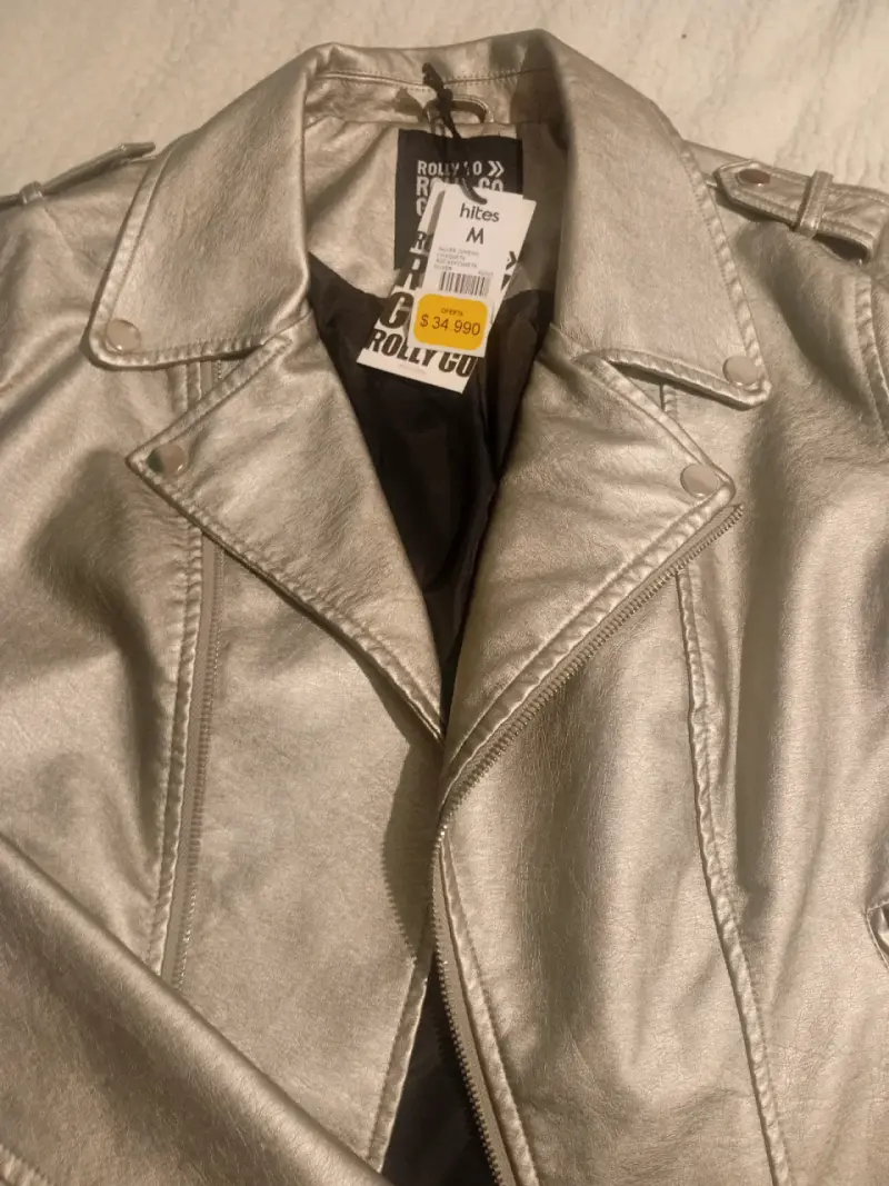 Chaqueta plateada metalizada Talla M Nueva - 3