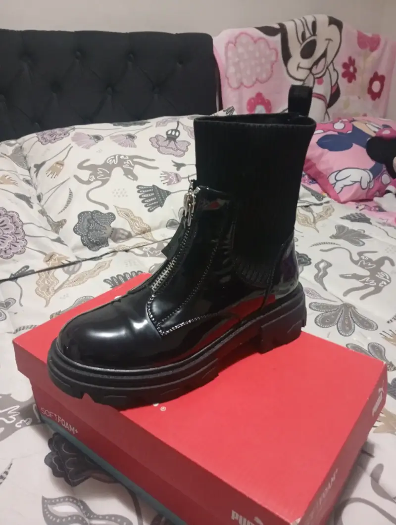 Botines negros con cierre - 2