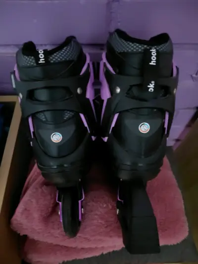 Patines en línea negros con morado - miniatura 6