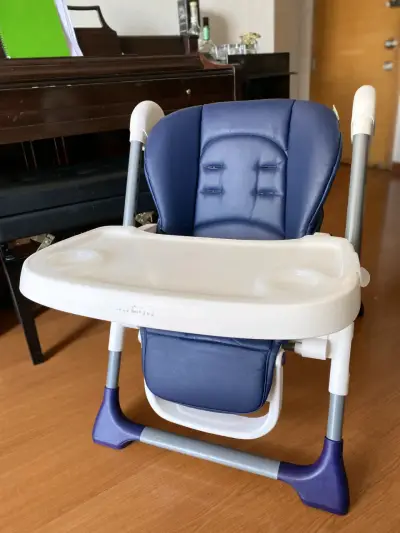 Silla de comer para bebé azul - miniatura 1