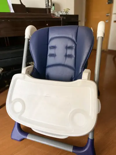 Silla de comer para bebé azul - miniatura 2