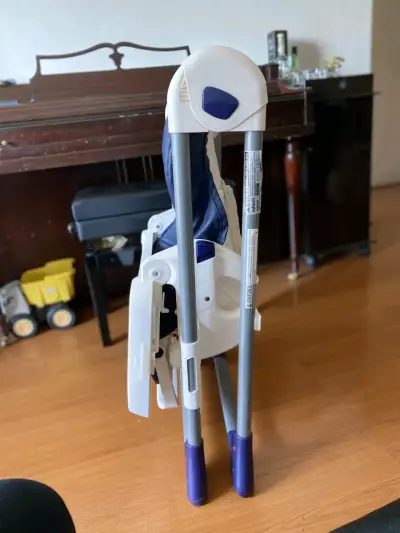 Silla de comer para bebé azul - miniatura 4