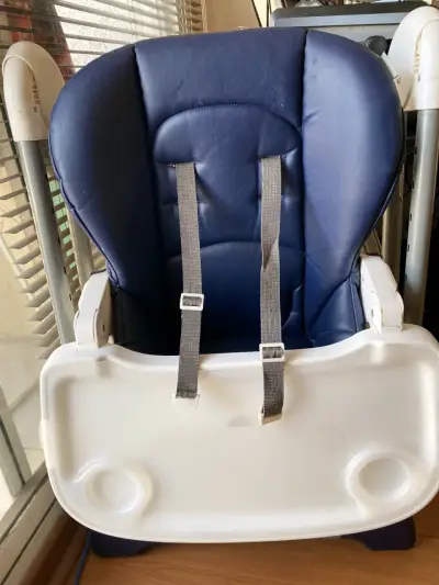 Silla de comer para bebé azul - miniatura 5