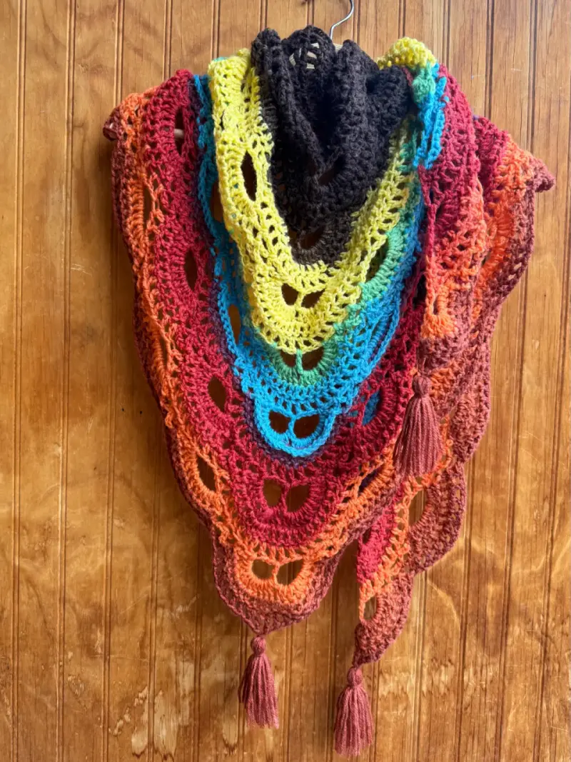 Chal tejido multicolor artesanal - 2
